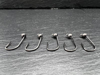 Haken mit Tungstenperle Schwarz 4mm 4er,6er und 8er