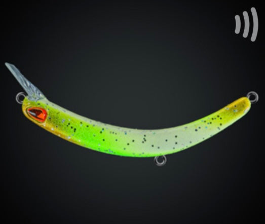 Tumbling Banana Rattling (Rasseln) Grün/Weiß/Gold