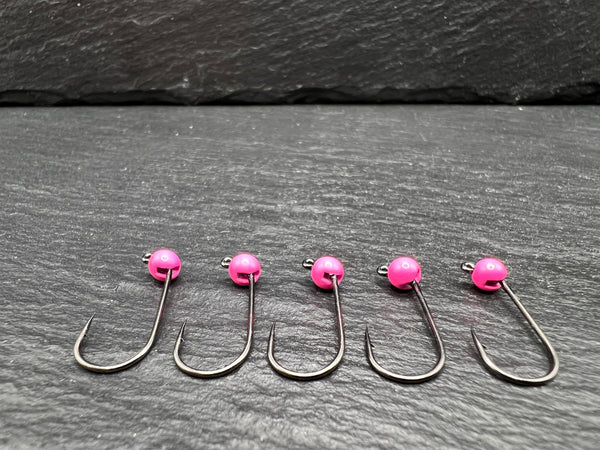 Haken mit Tungstenperle Flow Rosa 4mm