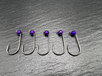 Haken mit Tungstenperle Metallic Lila 4mm