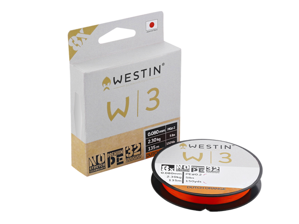 Westin W3 8-BRAID DUTCH ORANGE 135M/150YDS PE #0.4 3,5Kg Tragkraft