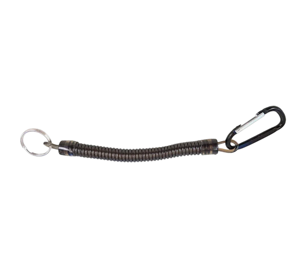 Elastisches Sicherungsband 25 cm (100 cm) mit Befestigungsring und Karabiner