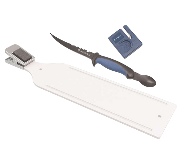 Messerbrett, Messerschärfer und Filetiermesse