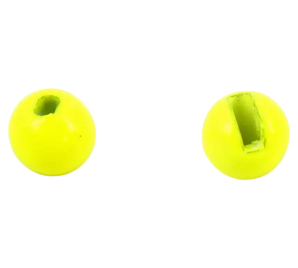 Tungsten Kopfperle Fluo Gelb ab 2,5mm bis 4.6mm