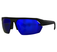 Westin W6 Polbrille Sport Schwarz Matt Blaues Glas Sport 25