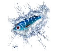 Sonderfarbe Swim Glidebait 10cm 34 g Sinking Blue/Black