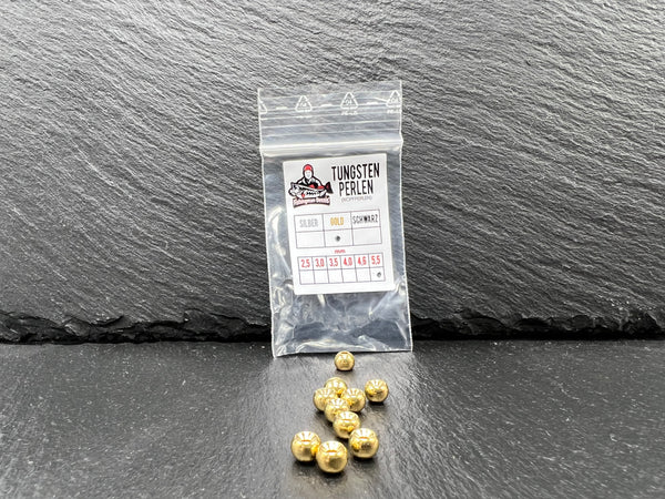 Tungstenperle (Kopfperlen) Gold 5,5mm
