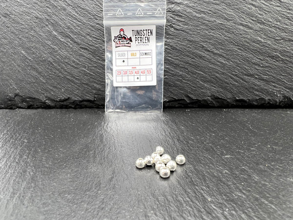 Tungstenperle (Kopfperlen) Silber 4,0mm