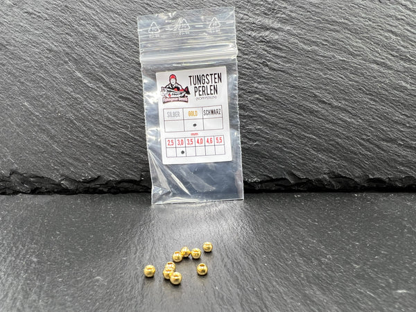 Tungstenperle (Kopfperlen) Gold 3,0mm