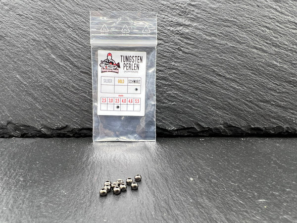 Tungstenperle (Kopfperlen) Schwarz 3,5mm
