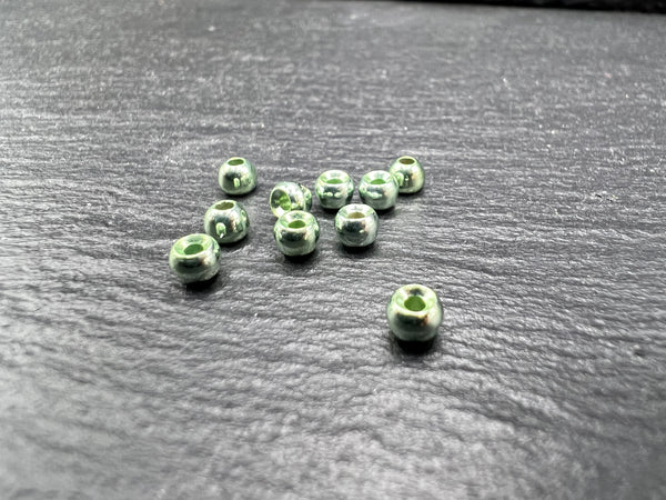 Tungsten Kopfperle Metallic Green ab 2,5mm bis 4.0mm