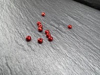 Tungsten Kopfperle Metallic Rot ab 2,5mm bis 4.0mm